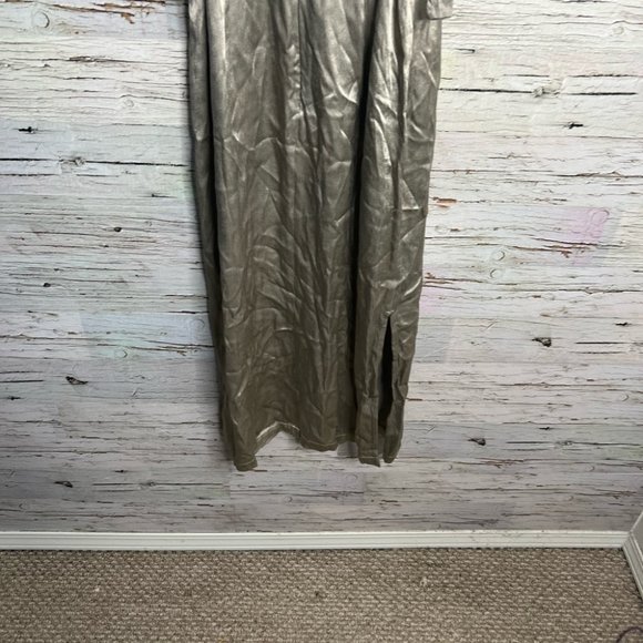 Topshop cut out dress gold silver midi size 6 - Picture 14 of 16